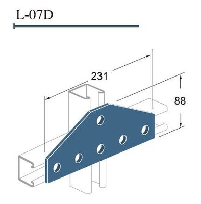 kupować 4 otwory 5 otwory 6 otwory Tee Gusset Plate Strut Channel Fittings Accessories online manufacture